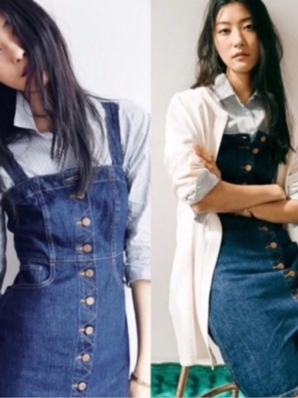 Madewell Blue Denim Dress with Button Details